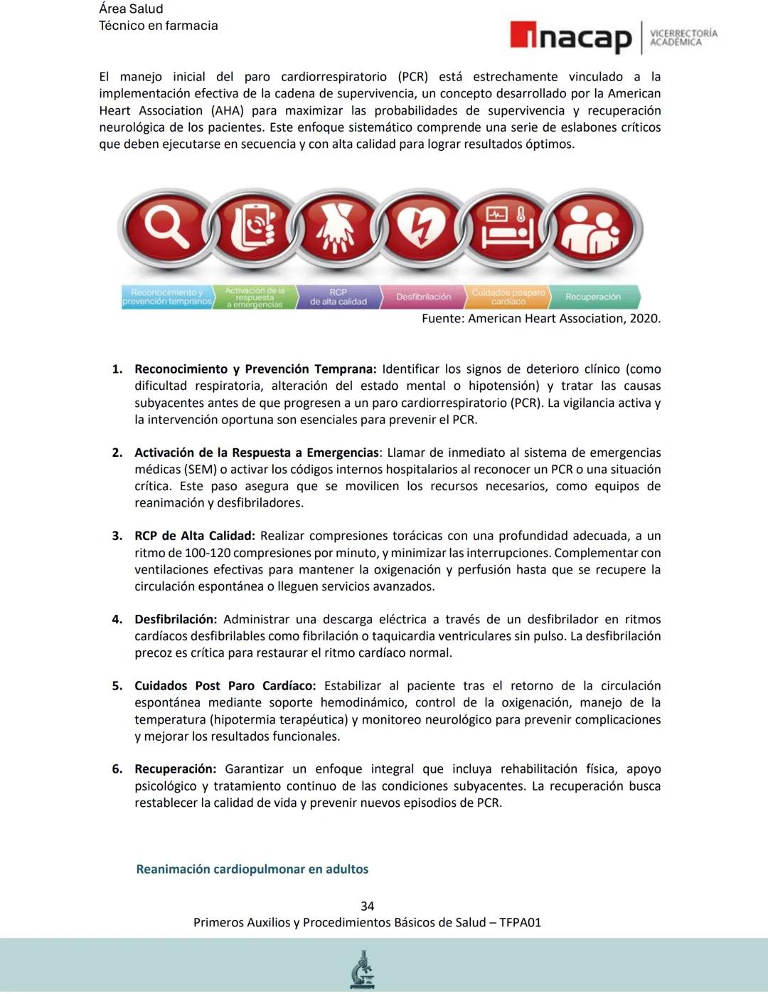 # Área Salud
Carrera Técnico en Farmacia
# Inacap VICERRECTORÍA
ACADEMICA
H
8
# MANUAL ESTUDIANTE
Primeros Auxilios y
Procedimientos Bási