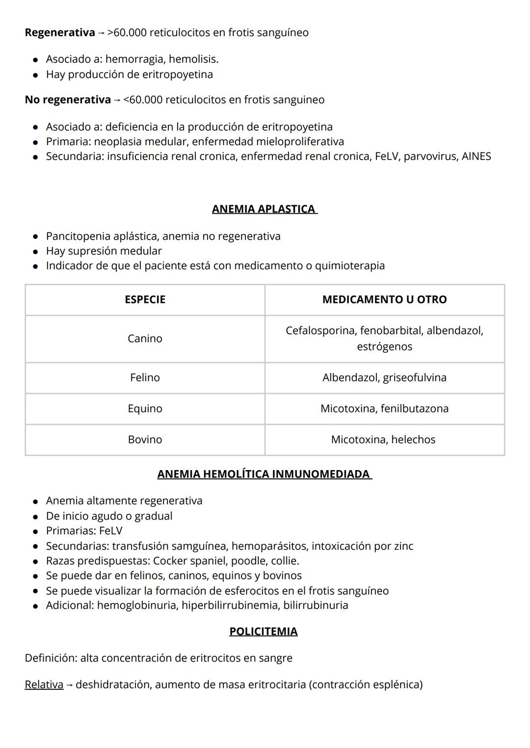 HEMOGRAMA Y SUS ALTERACIONES
Anemia: alteración a nivel sanguíneo donde el número de eritrocitos, la concentración de
hemoglobina y el hemat