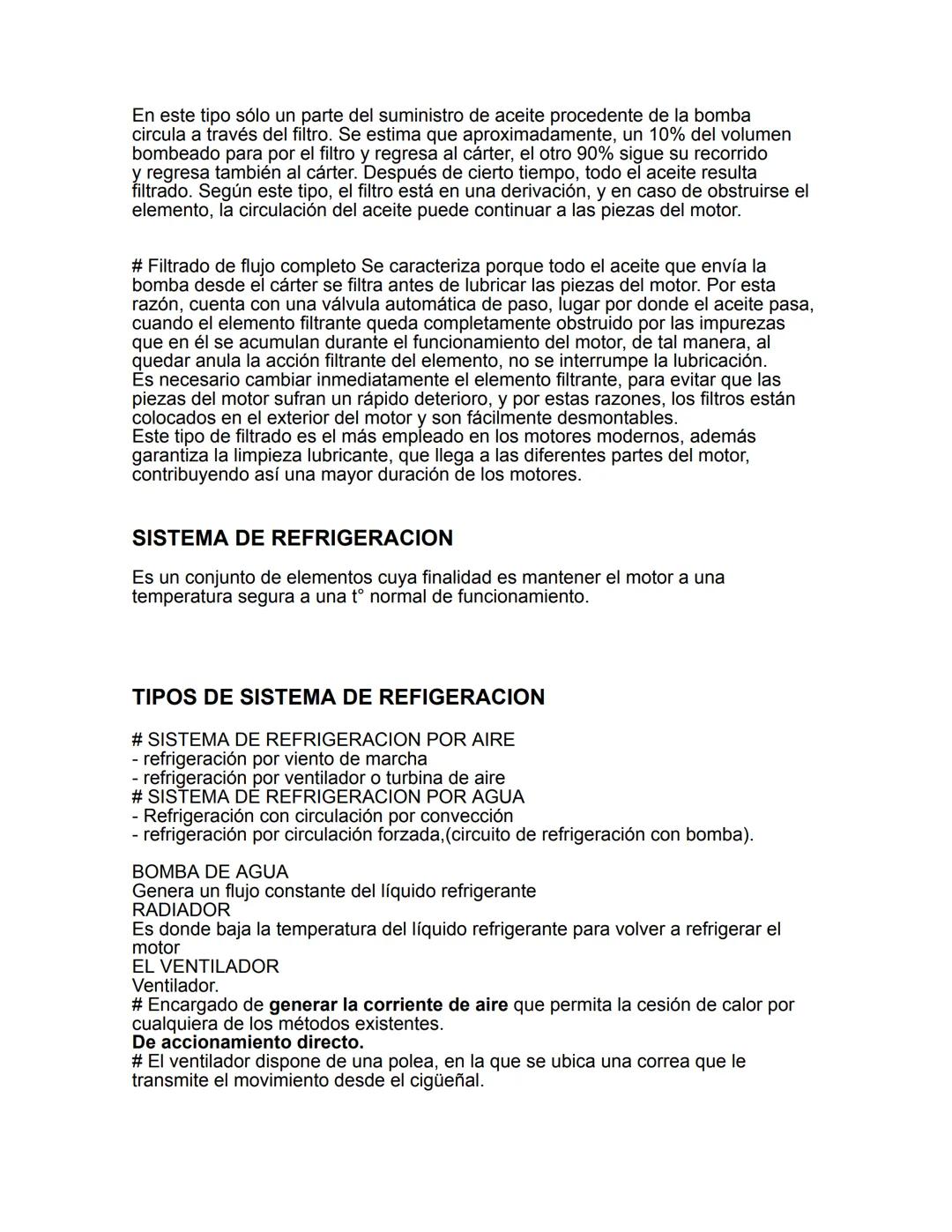 # MOTORES DE COMBUSTION INTERNA
Los motores de combustión interna son sistemas que convierten, internamente,
la energía química de un combu