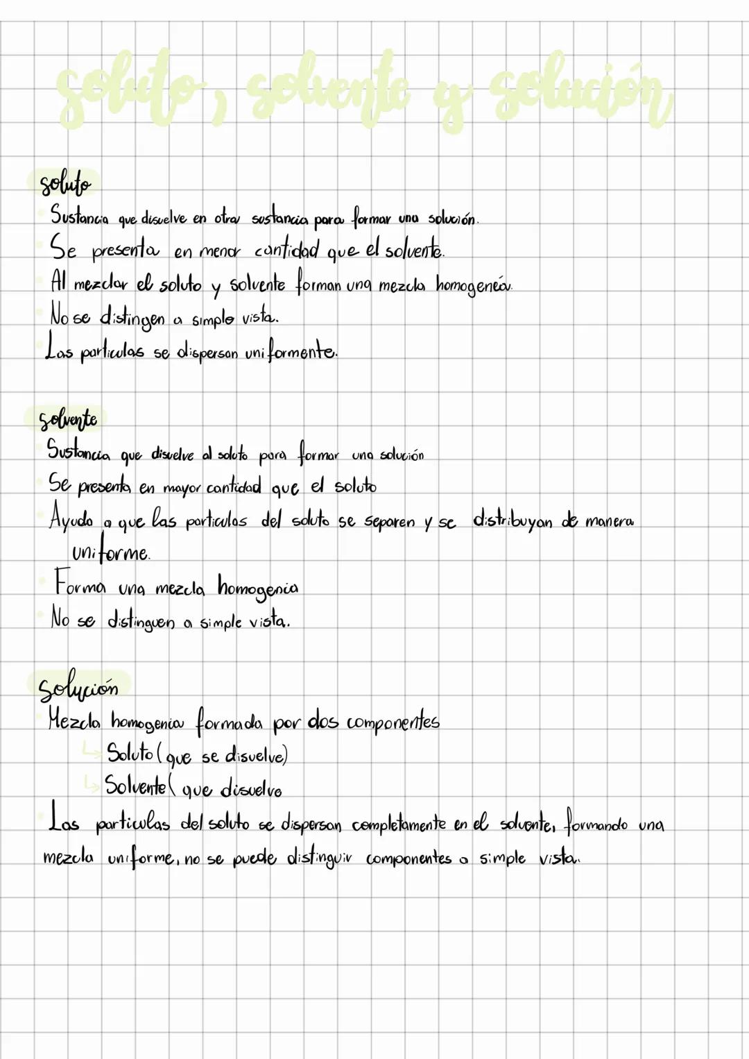 Soluto, Solvente y Solución