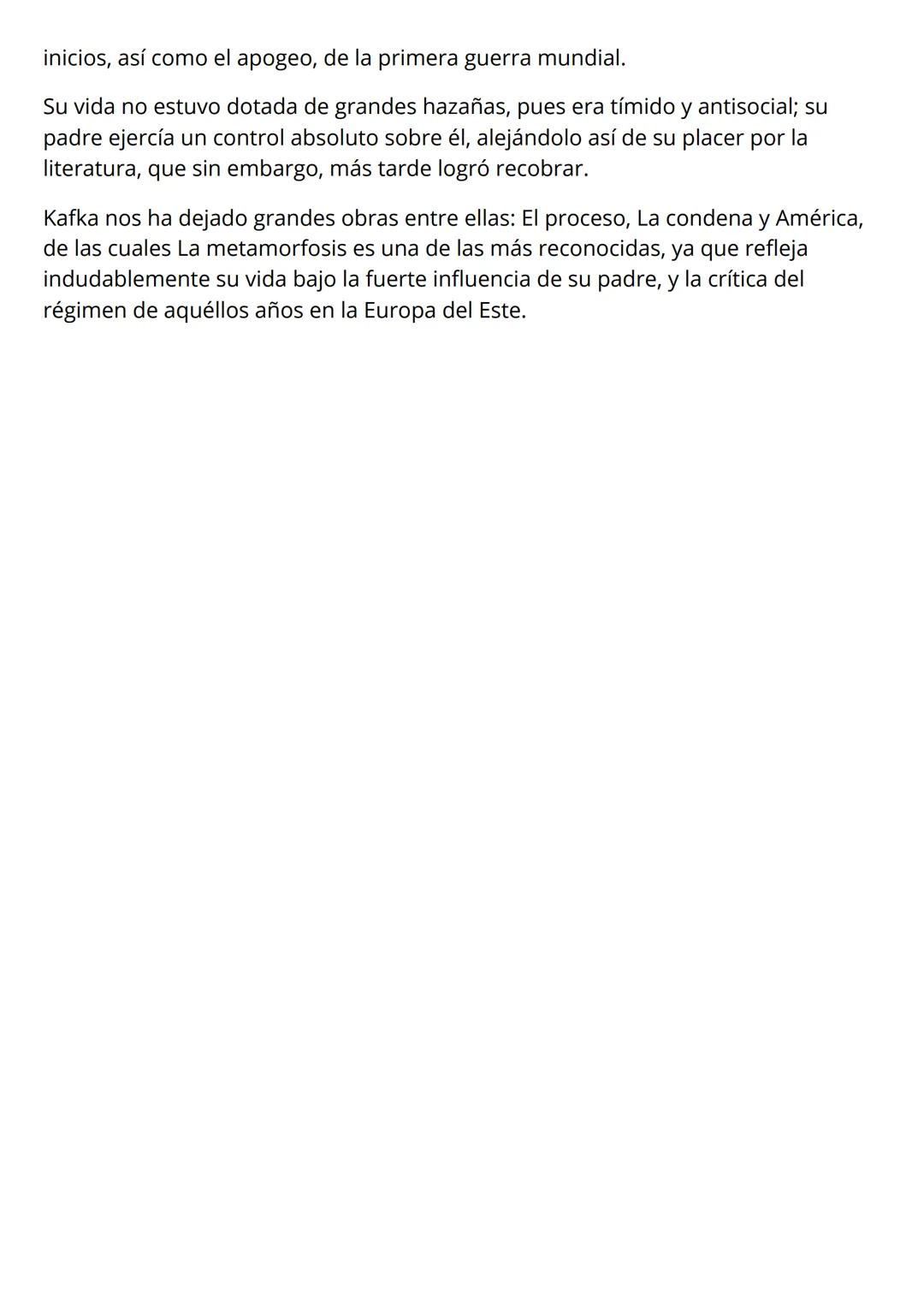 # La Metamorfosis
Franz Kafka
"La Metamorfosis" de Franz Kafka es una novela que narra la transformación de
Gregorio Samsa, un joven emple