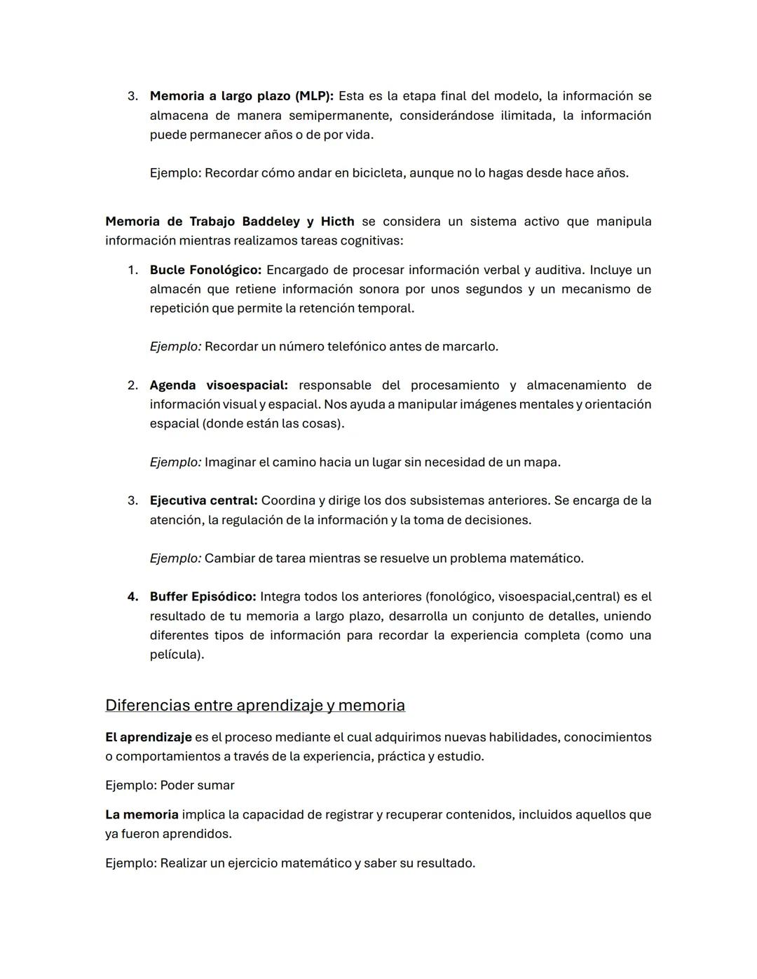 Resumen Procesos Psicológicos N2
Definición de memoria: es la capacidad de adquirir, almacenar y recuperar información.
* En el aprendizaje
