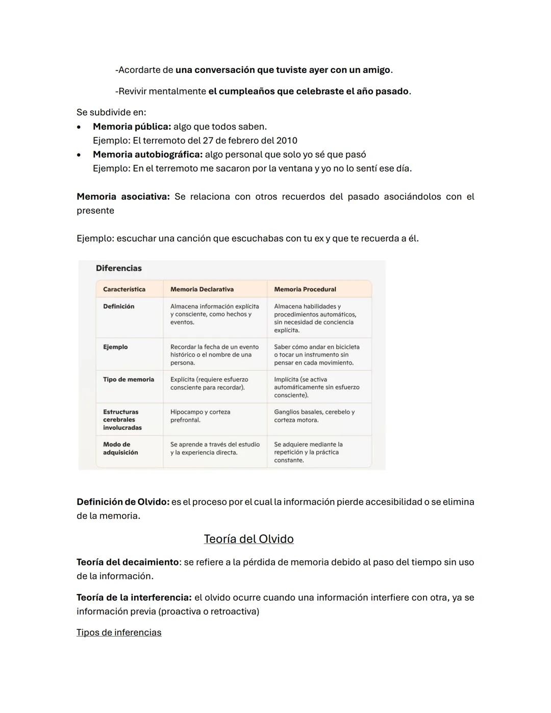 Resumen Procesos Psicológicos N2
Definición de memoria: es la capacidad de adquirir, almacenar y recuperar información.
* En el aprendizaje
