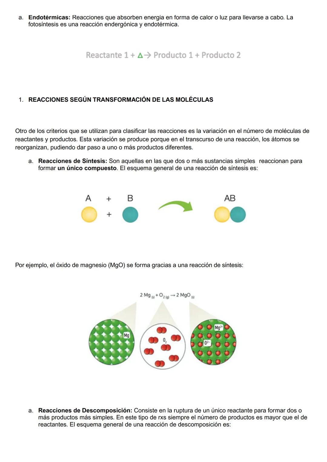 GUÍA 1: "Tipos de reacciones químicas"
Nombre: Curso: 1º Fecha:
• CLASIFICACIÓN DE REACCIONES QUÍMICAS
A nuestro alrededor ocurren diversas
