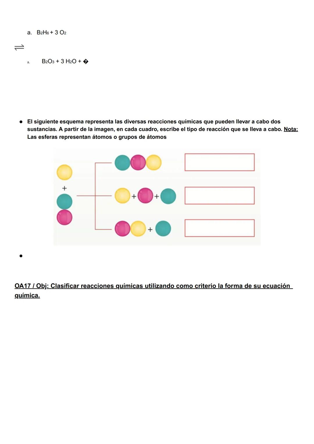 GUÍA 1: "Tipos de reacciones químicas"
Nombre: Curso: 1º Fecha:
• CLASIFICACIÓN DE REACCIONES QUÍMICAS
A nuestro alrededor ocurren diversas