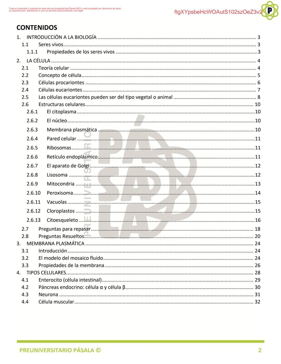 PREUNIVERSITARIO
TEORÍA
BIOLOGÍA
EJE: ORGANIZACIÓN, ESTRUCTURA Y ACTIVIDAD CELULAR
TEMA: BIOLOGÍA CELULAR
PA
LA
ftgXYpsbeHcWOAutS102szOeZ3v2