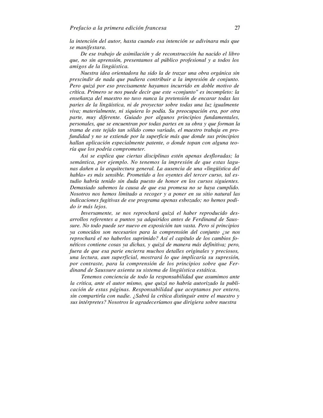 FERDINAND DE SAUSSURE
CURSO DE
LINGÜÍSTICA GENERAL
Traducción, prólogo y notas de AMADO ALONSO
VIGESIMACUARTA EDICIÓN
EDITORIAL LOSADA
L