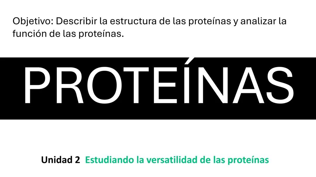 Proteínas biología celular y molecular