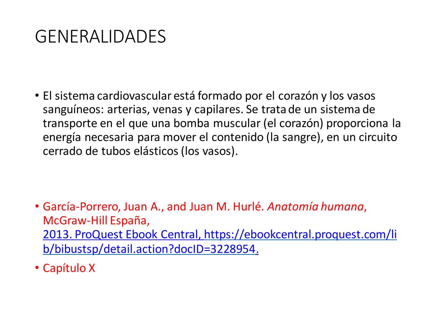 # Anatomía y fisiología del aparato circulatorio
TOC - 085 # GENERALIDADES
* El sistema cardiovascular está formado por el corazón y los va
