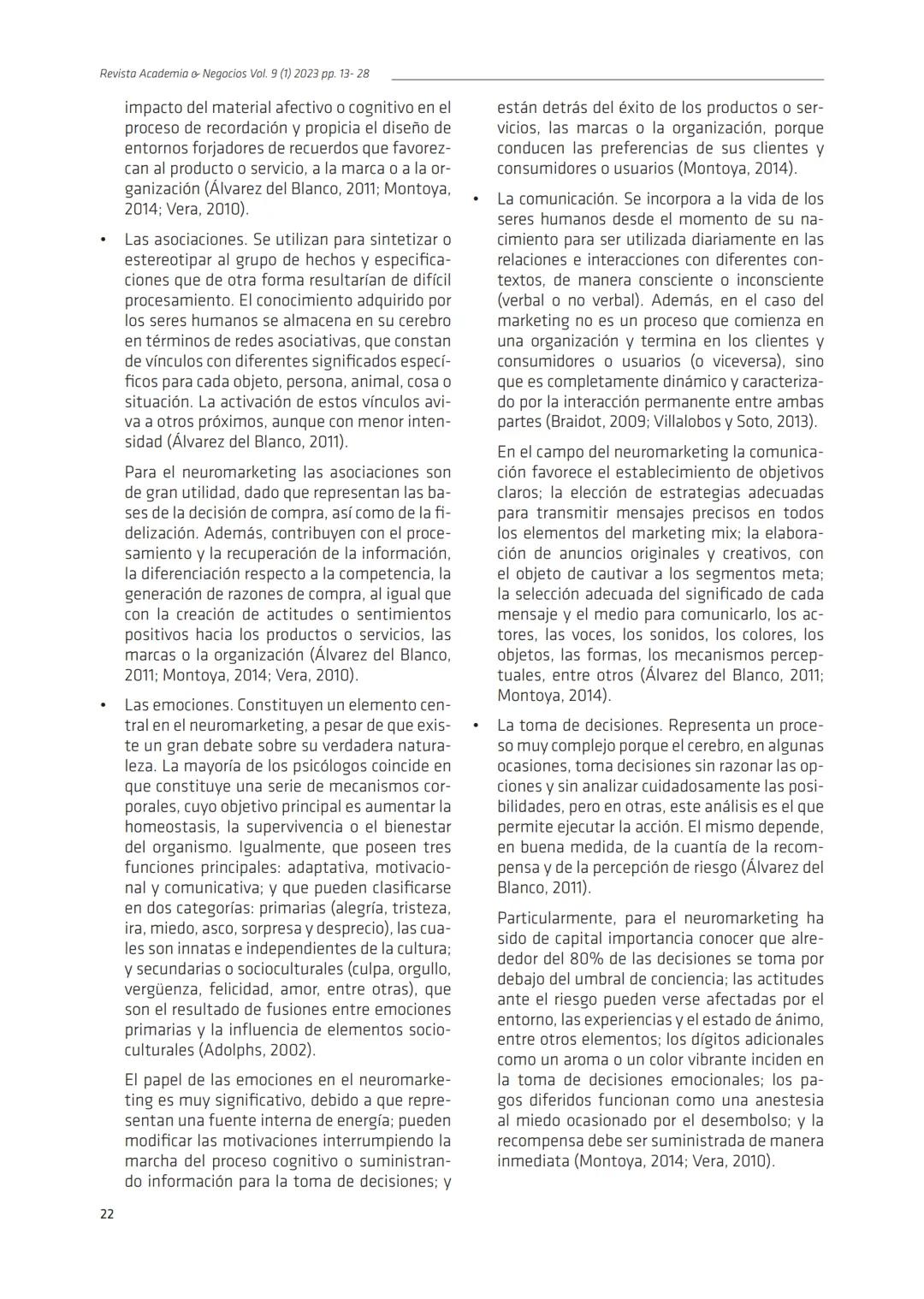 R.A.N. Vol. 9 (1) 2023
ran.udec.cl
Revisión de Literatura
RAN
El neuromarketing: fundamentos, técnicas, ventajas y
limitaciones
Neuromarketi