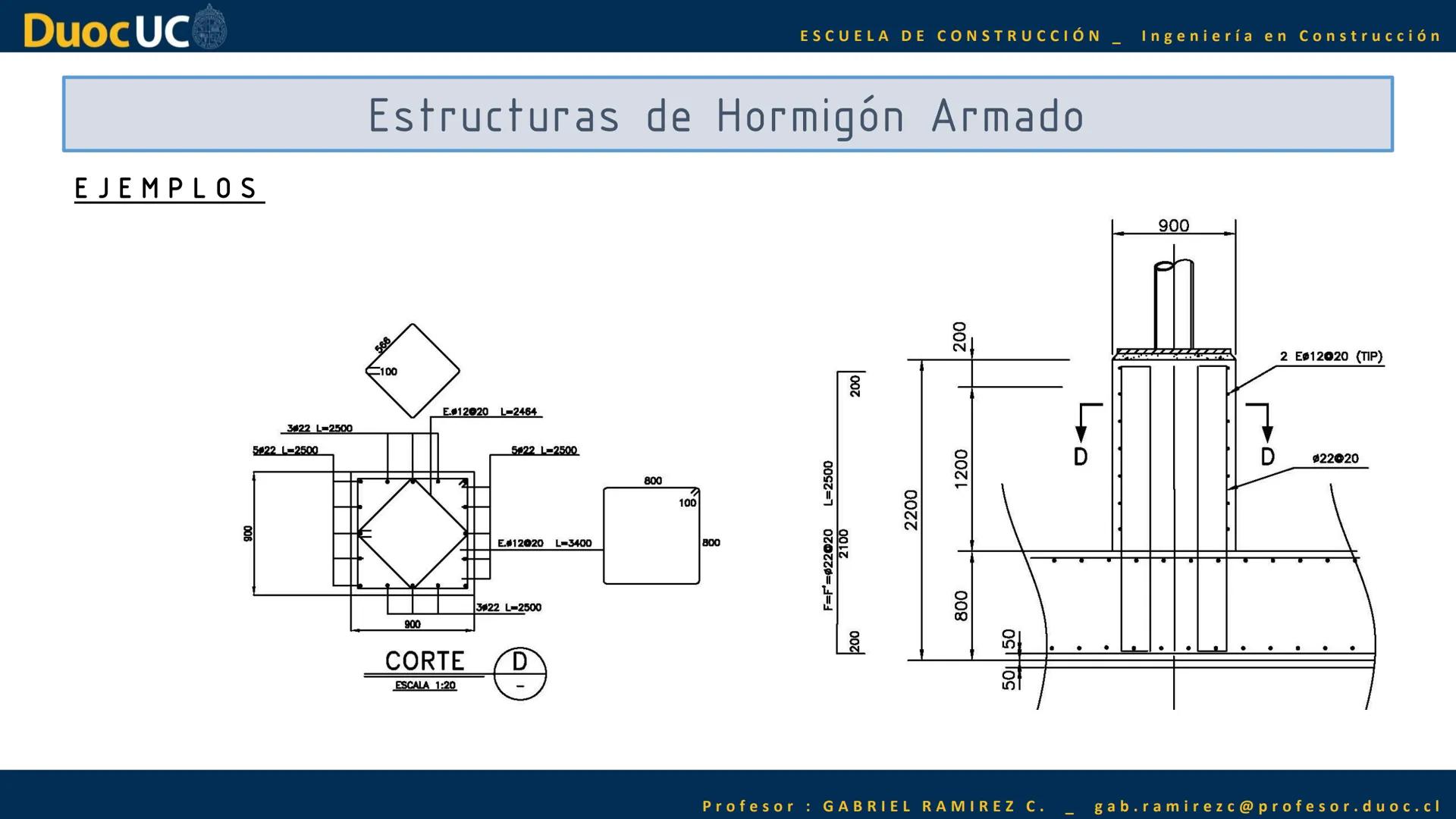 Duoc UC
ESCUELA DE CONSTRUCCIÓN Ingeniería en Construcción
IEK1121 — Interpretación de Planos
7
5,80
620M
520 м
950
100
310
4.20
Profesor