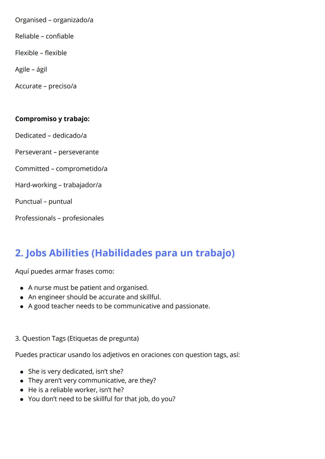 --- OCR Start ---
¿Qué es una question tag?
Es una pequeña pregunta que se pone al final de una oración para confirmar o buscar acuerdo.
Eje