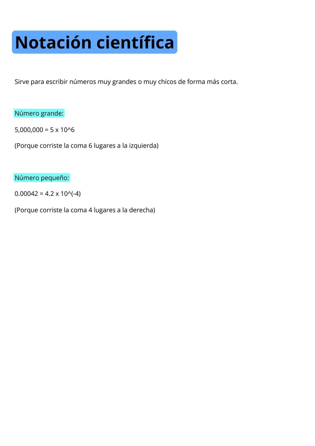Potencias
¿Qué es una potencia?
Es una forma corta de escribir multiplicaciones repetidas.
Ejemplo: 2^5 =2x2x2x2x2 = 32
El 2 es la base (el