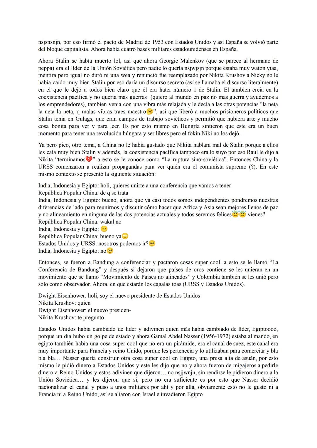 # HISTORIA DE LA GUERRA FRÍA
## DETALLES CLAVE:
REINO UNIDO: ya no peleemos 😔
URSS: no mejor tengamos otra guerra
ESTADOS UNIDOS: ya pero