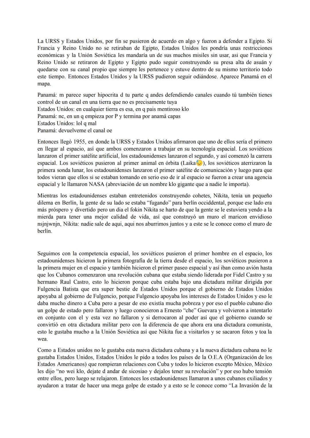 # HISTORIA DE LA GUERRA FRÍA
## DETALLES CLAVE:
REINO UNIDO: ya no peleemos 😔
URSS: no mejor tengamos otra guerra
ESTADOS UNIDOS: ya pero