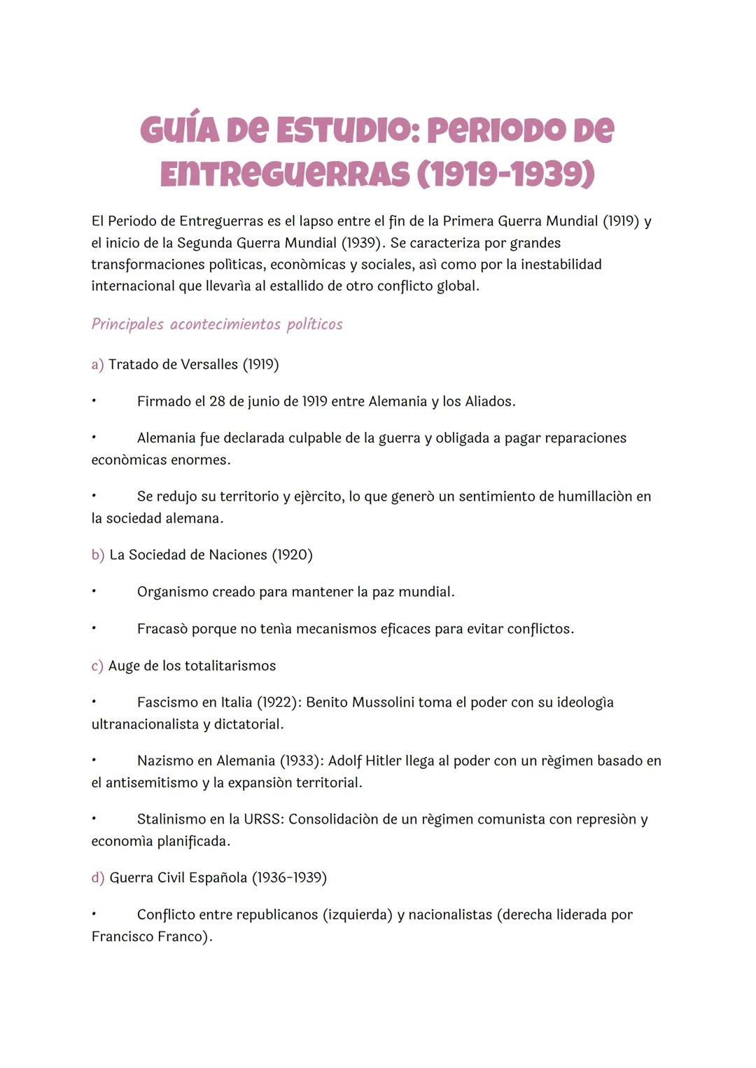 Proceso de Entreguerras
