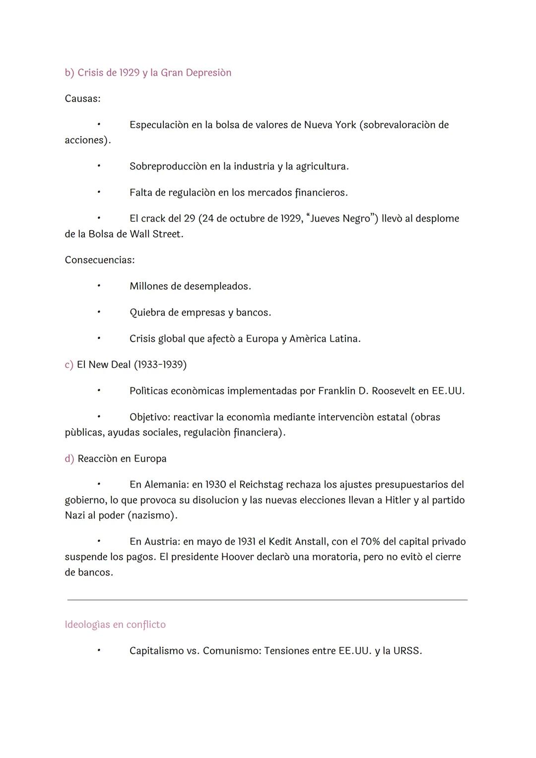 GUÍA DE ESTUDIO: PERIODO DE
ENTREGUERRAS (1919-1939)
El Periodo de Entreguerras es el lapso entre el fin de la Primera Guerra Mundial (1919)