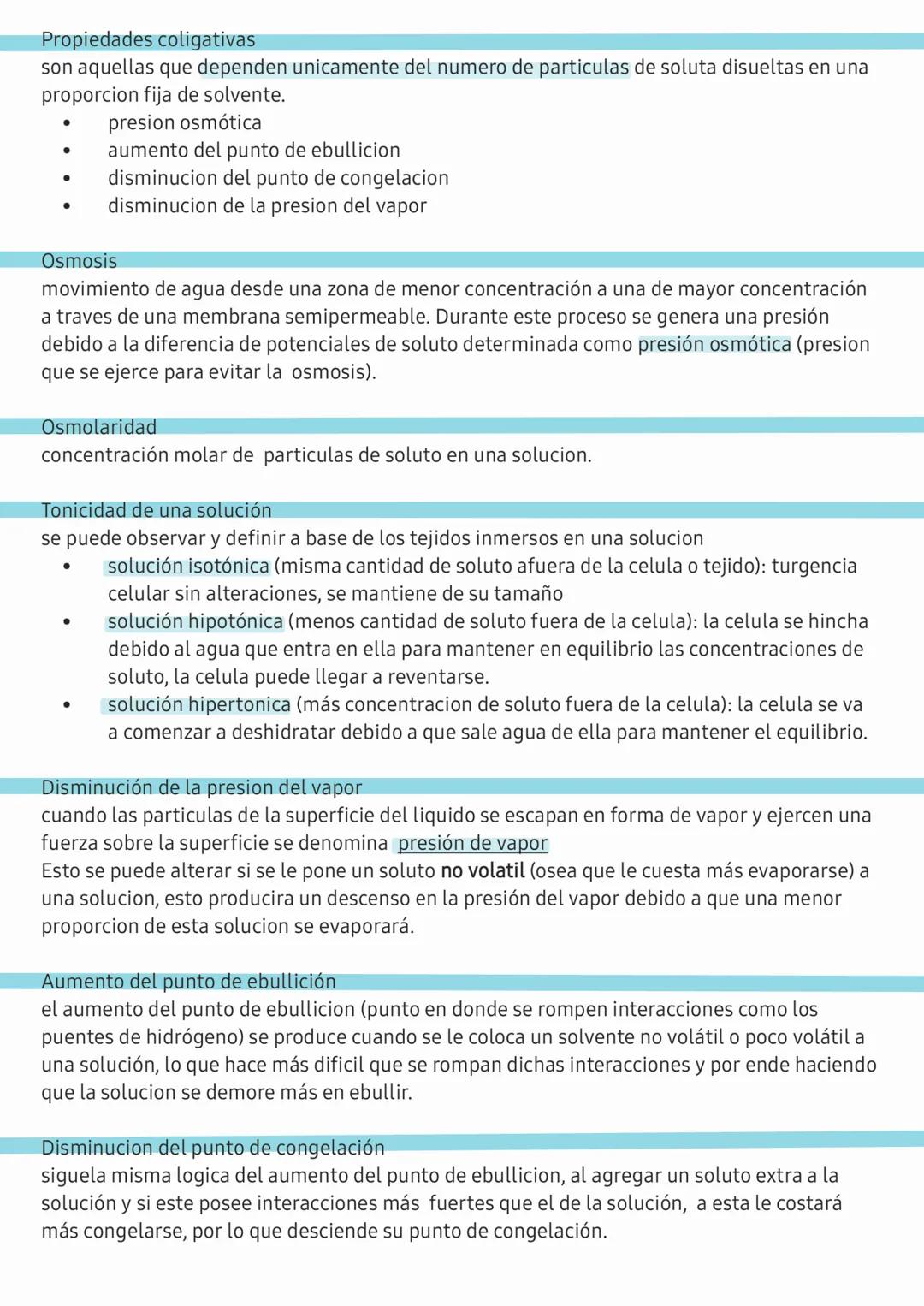 Clase 5 Propiedades coligativas
La facilidad con la que una particula de soluto reemplaza a una de solvente se basa en la
fuerza relativa de