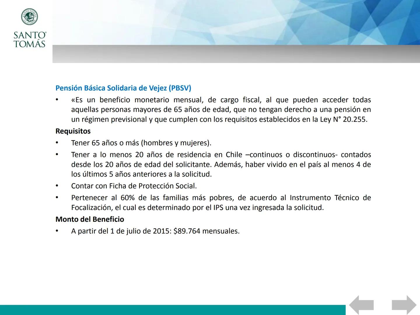 ## Asignatura : Beneficios Previsionales de la Salud
# Las pensiones en chile
UNIDAD 3: SISTEMA DE PENSIONES. CONDICIONES Y FUNCIONAMIENTO