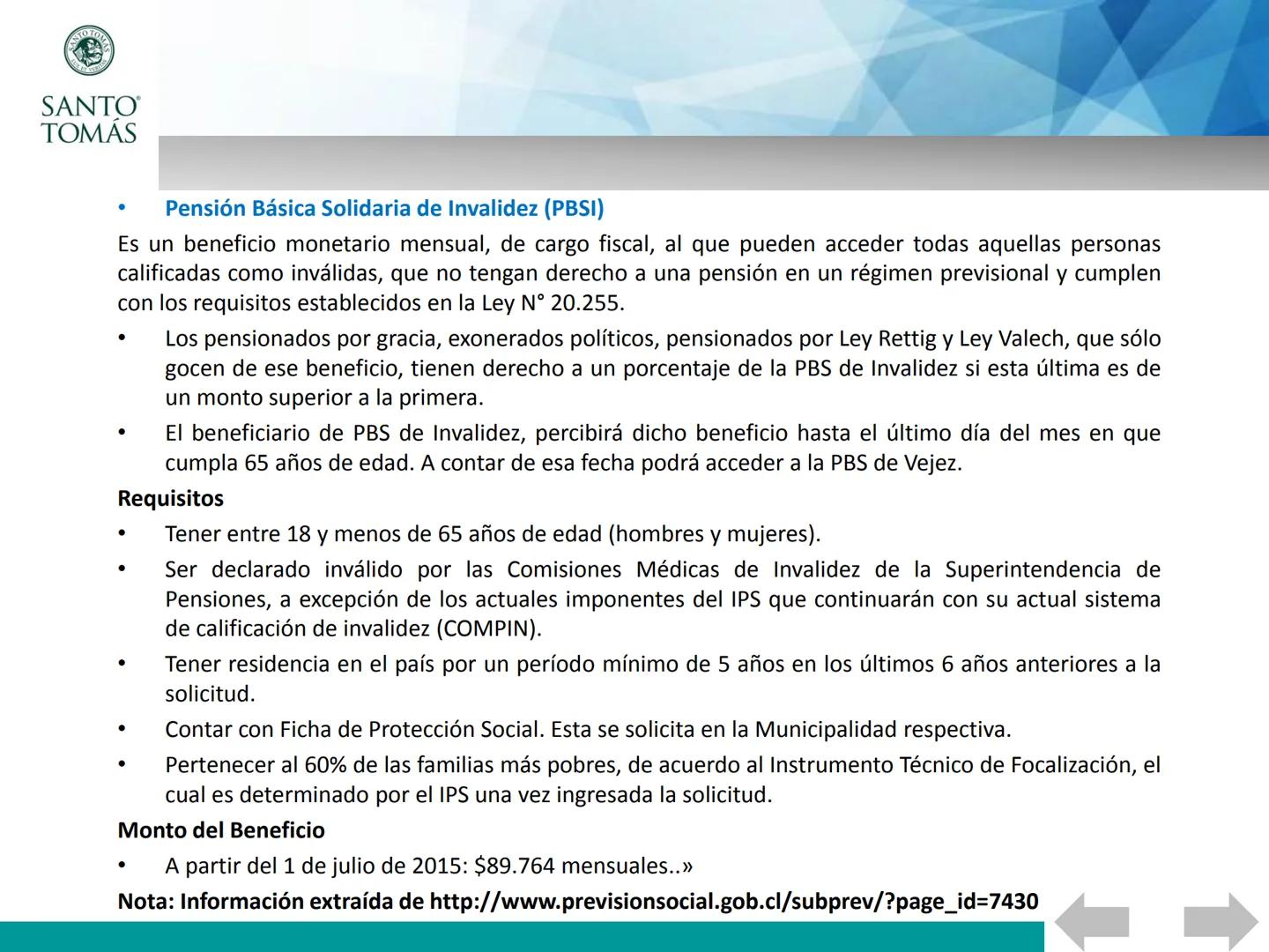 ## Asignatura : Beneficios Previsionales de la Salud
# Las pensiones en chile
UNIDAD 3: SISTEMA DE PENSIONES. CONDICIONES Y FUNCIONAMIENTO