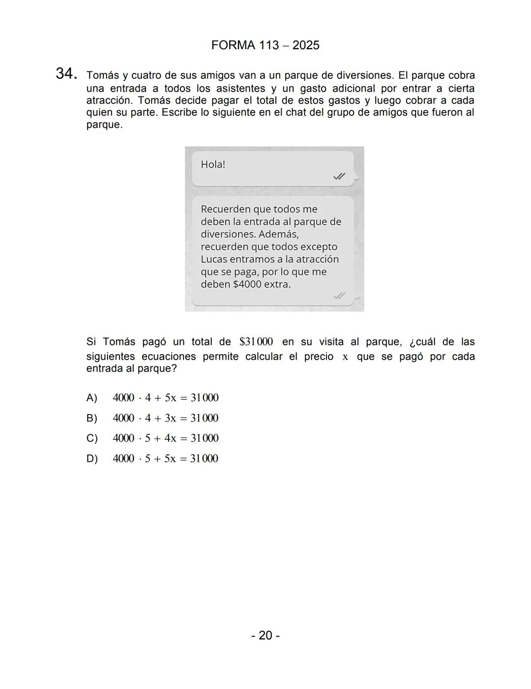 PROCESO de
ADMISIÓN
20
25
DEMRE
PIONEROS EXPERTOS CONFIABLES
SELECCIÓN DE
PREGUNTAS
Prueba de Acceso a la Educación Superior (PAES)
COMPETEN
