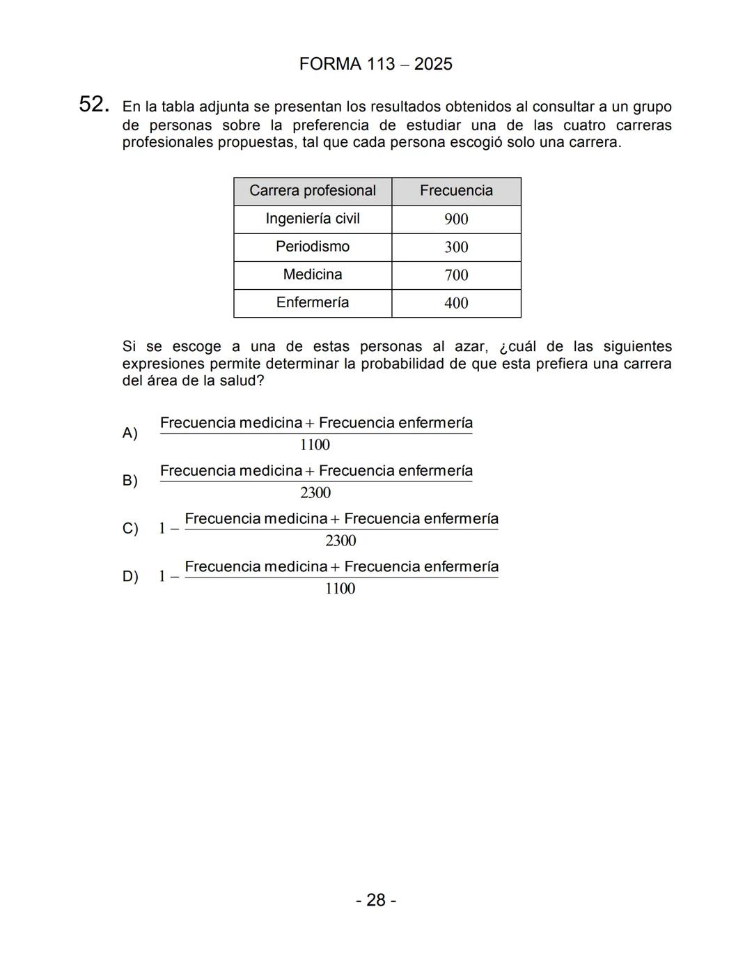 PROCESO de
ADMISIÓN
20
25
DEMRE
PIONEROS EXPERTOS CONFIABLES
SELECCIÓN DE
PREGUNTAS
Prueba de Acceso a la Educación Superior (PAES)
COMPETEN