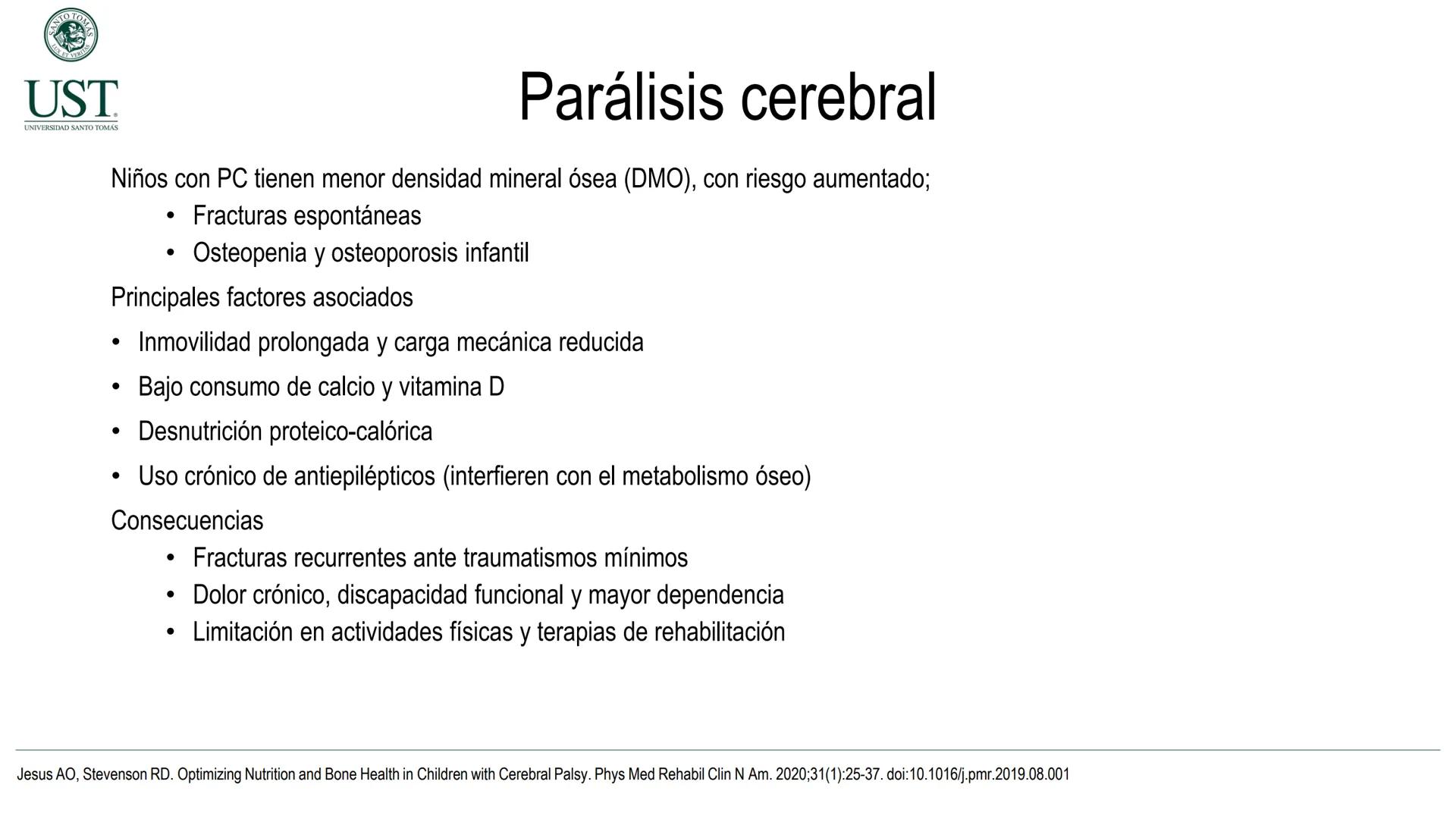 Valoración nutricional en paciente hospitalizado – Síndrome de
Down y Parálisis cerebral
Msc. Nut. Felipe Andrés González Fernández --- OCR