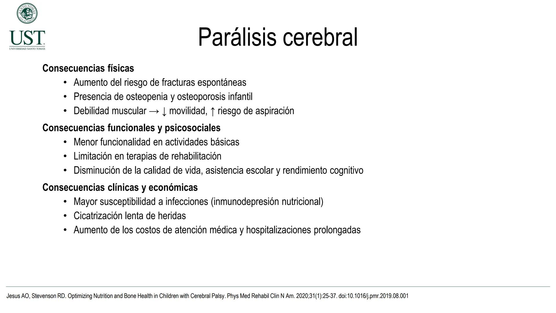 Valoración nutricional en paciente hospitalizado – Síndrome de
Down y Parálisis cerebral
Msc. Nut. Felipe Andrés González Fernández --- OCR