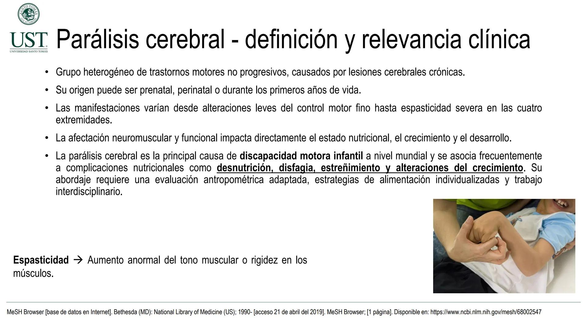 Valoración nutricional en paciente hospitalizado – Síndrome de
Down y Parálisis cerebral
Msc. Nut. Felipe Andrés González Fernández --- OCR