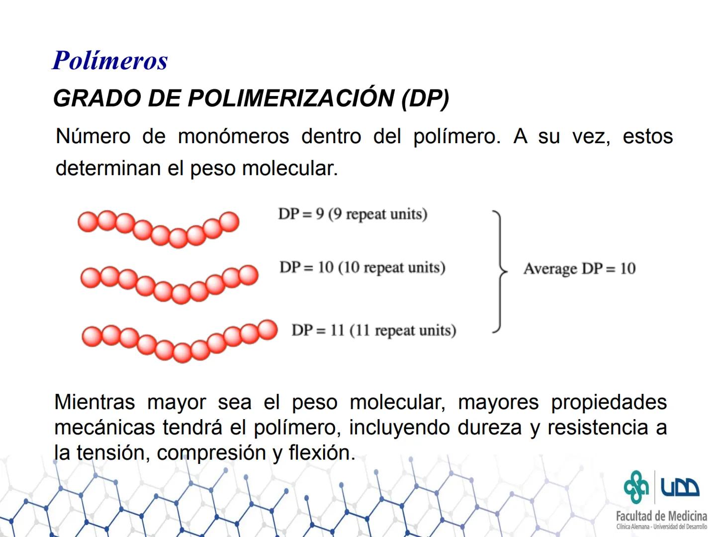 CB
Facultad de Medicina
Clínica Alemana - Universidad del Desarrollo
Polímeros
Sergio Rivera F. - sergio.rivera@udd.cl
Carmen Navarro M.- ca