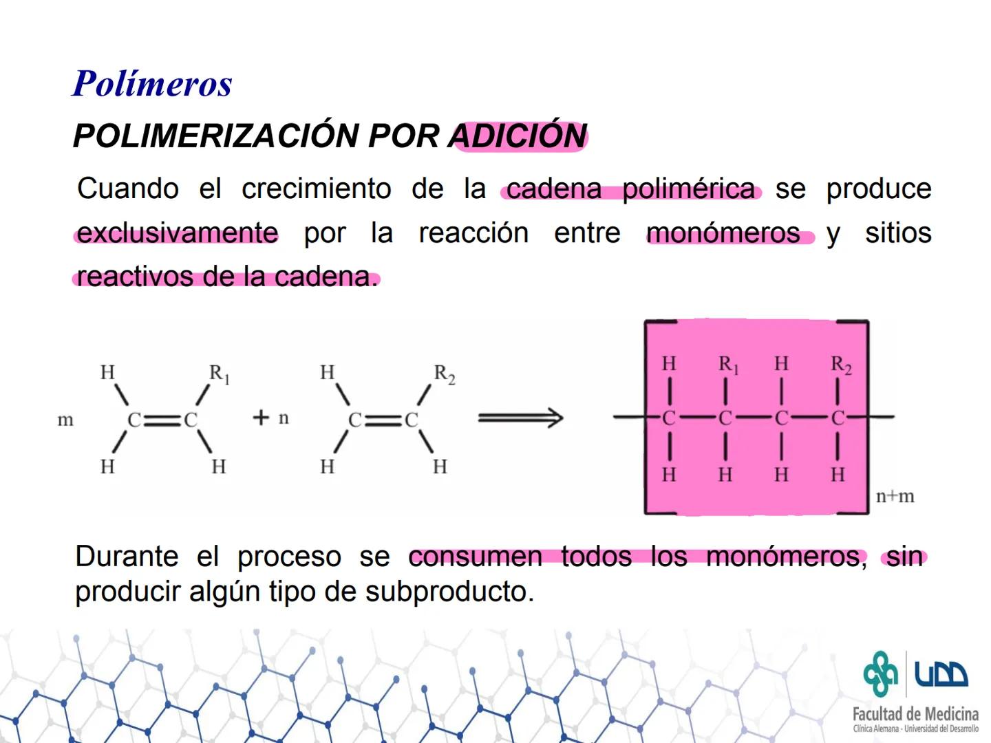CB
Facultad de Medicina
Clínica Alemana - Universidad del Desarrollo
Polímeros
Sergio Rivera F. - sergio.rivera@udd.cl
Carmen Navarro M.- ca