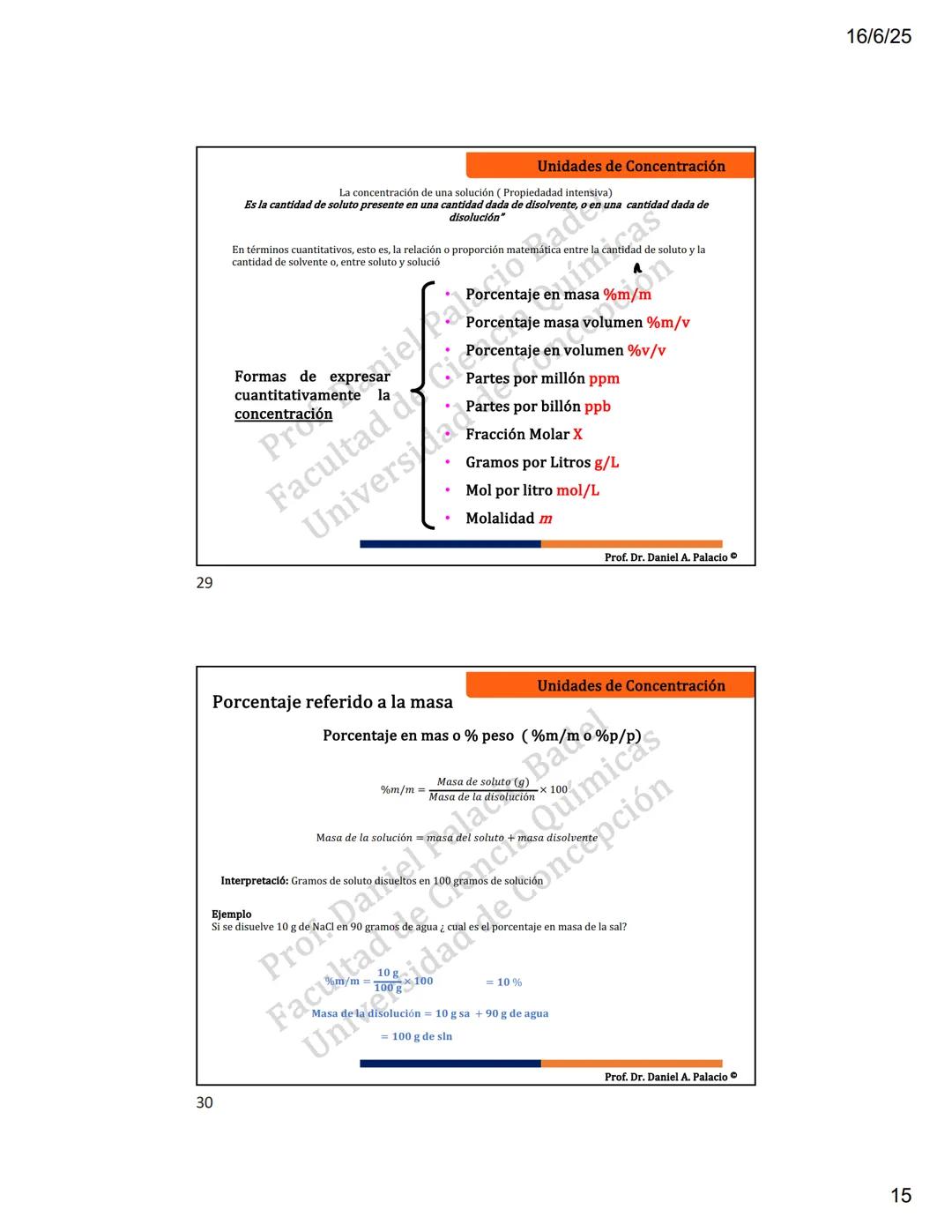 1
Química General I
530.034
Agronomía Badel
Palaci
Prof. Dan Disol
Itad
Ciencia
Ciencias Químicas
mics concepción
Prof. Dr. Daniel A. Palaci