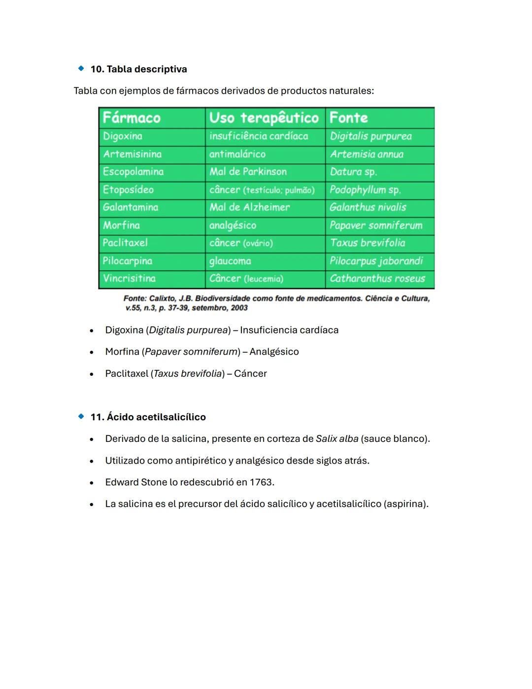 Resumen 12 - Mundo de los Medicamentos:
Plantas Medicinales
◆ 1. Tabla: Diferencias entre especies vegetales
Tipo de
especie
Definición
Ejem