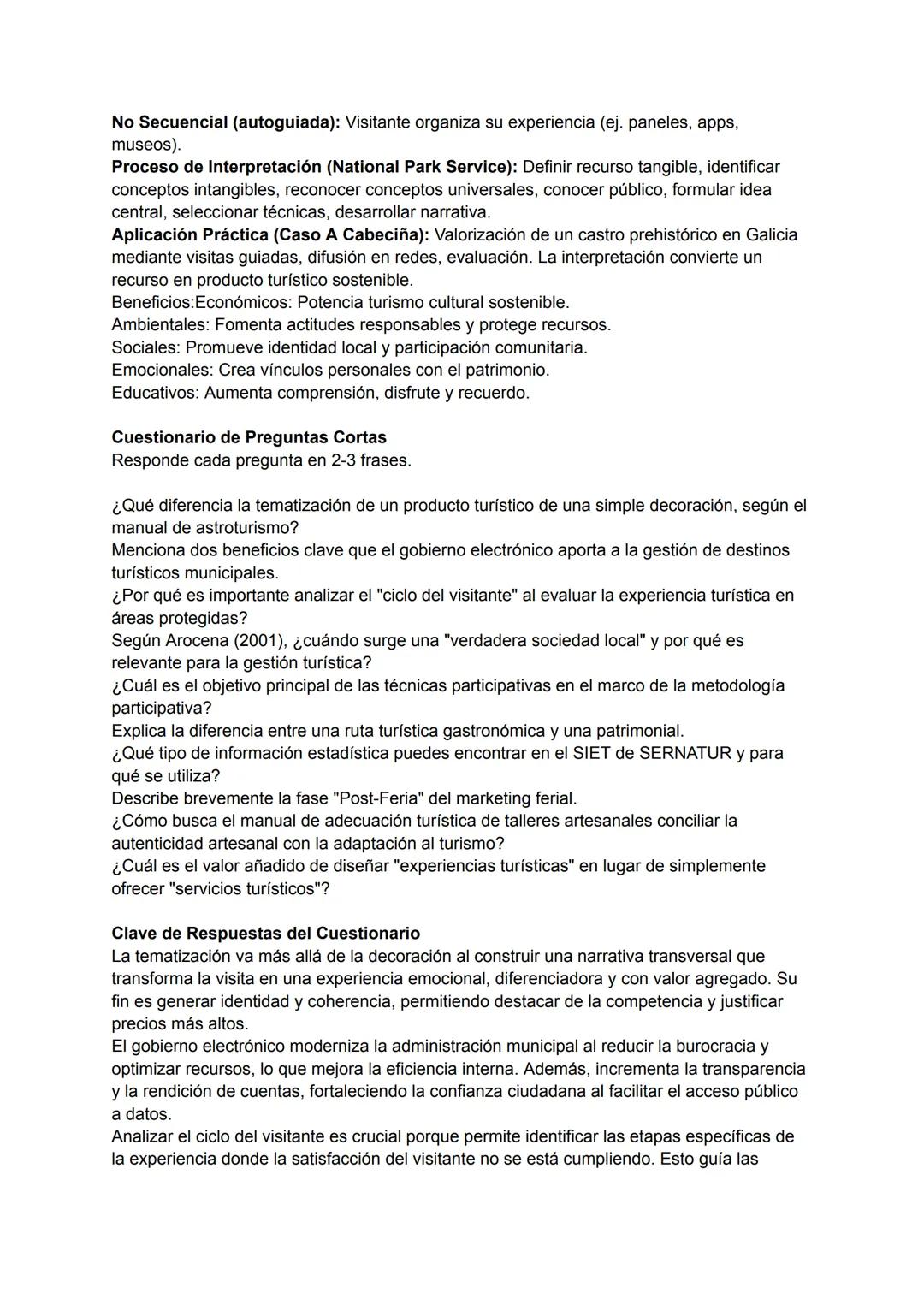 Guía de Estudio Detallada: Gestión y Diseño de Experiencias Turísticas Sostenibles
Contenido
Este material de estudio aborda diversas faceta