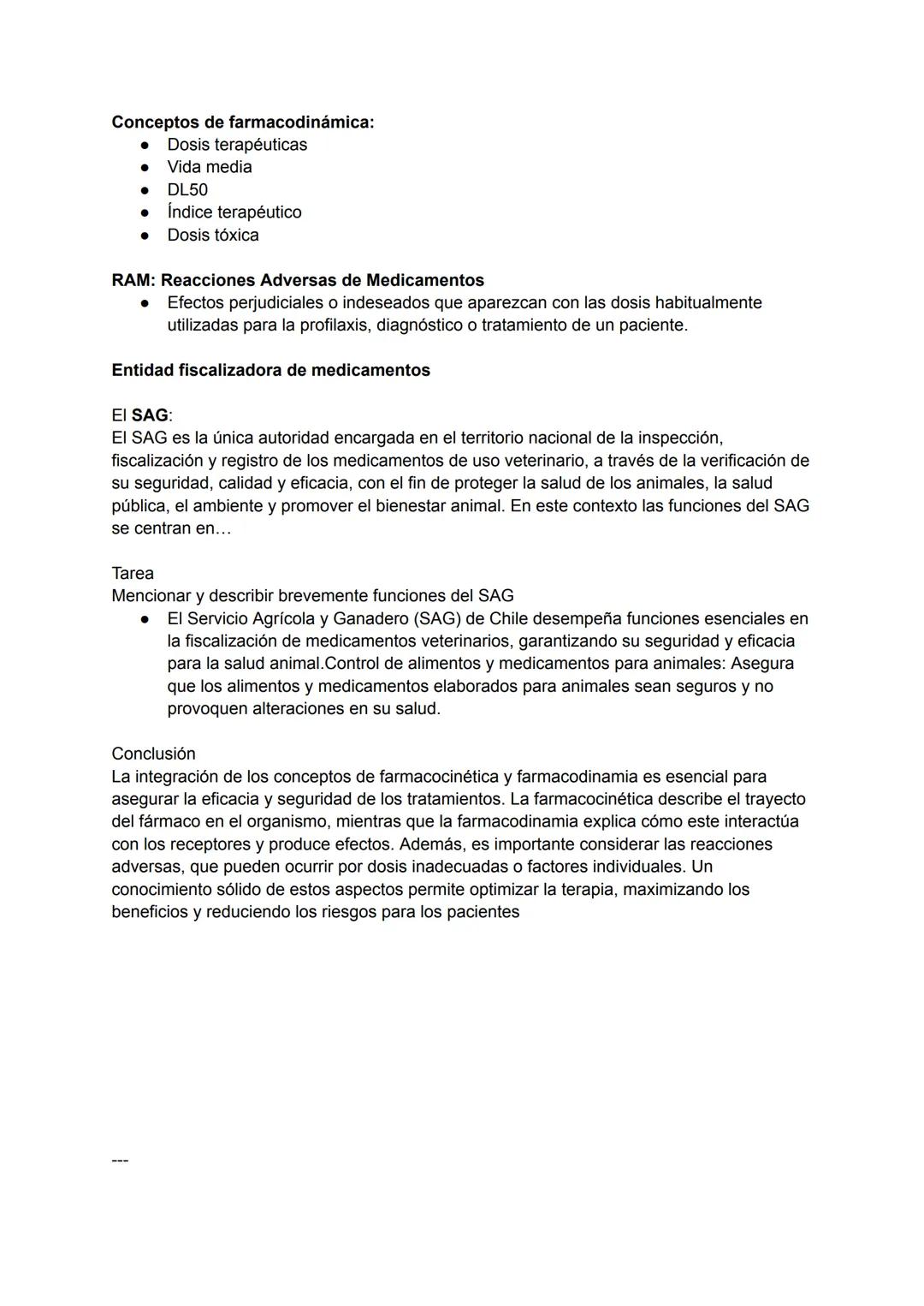 Introducción
• ¿Por qué es importante conocer el funcionamiento de los fármacos en el organismo
animal?
¿Qué es la Farmacología?
• Ciencia