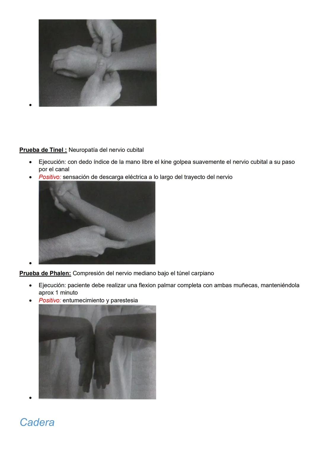Pruebas especiales
Pelvis y columna
Prueba de Spurling: Afectación de raíces nerviosas cervicales
- Ejecución: ambas manos sobre la cabeza d