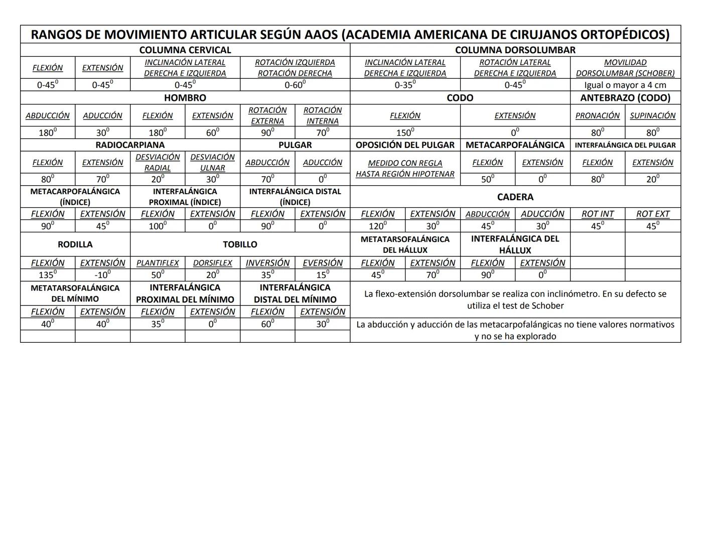 90°
90°
Posición 0
Flexión
0-35°/45° (AO)
0-45° (AAOS)
Extensión
0-35/45°(AO)
0-45° (AAOS)
Fig. 67: Flexión-extensión cervical a partir de l