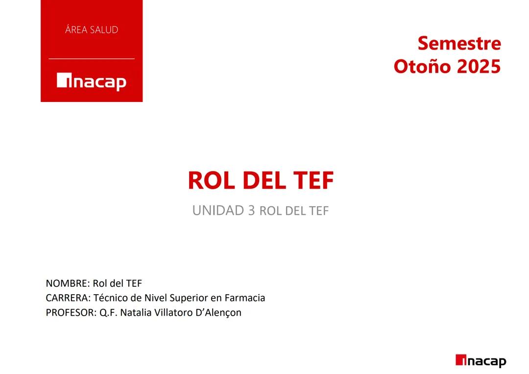 Rol del TEF