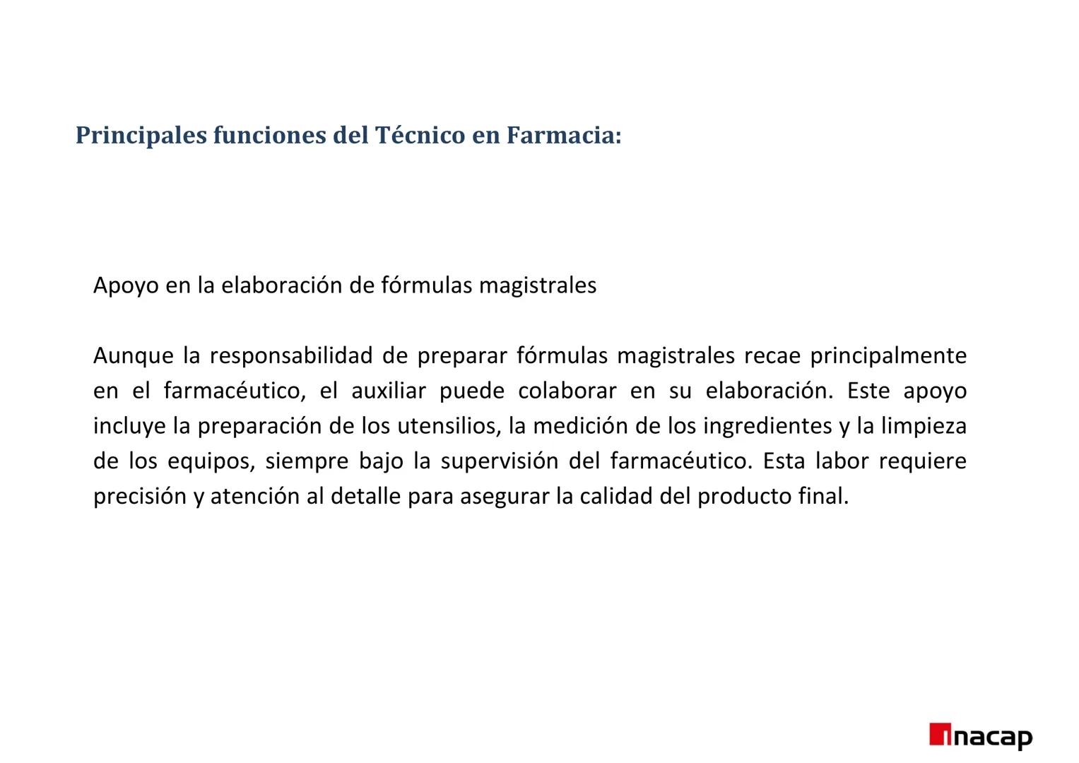 ÁREA SALUD
Inacap
ROL DEL TEF
UNIDAD 3 ROL DEL TEF
NOMBRE: Rol del TEF
CARRERA: Técnico de Nivel Superior en Farmacia
PROFESOR: Q.F. Natalia