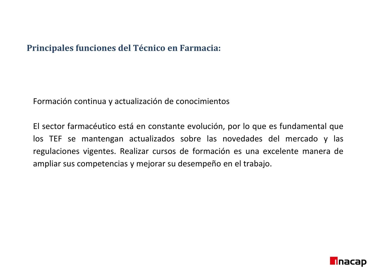 ÁREA SALUD
Inacap
ROL DEL TEF
UNIDAD 3 ROL DEL TEF
NOMBRE: Rol del TEF
CARRERA: Técnico de Nivel Superior en Farmacia
PROFESOR: Q.F. Natalia