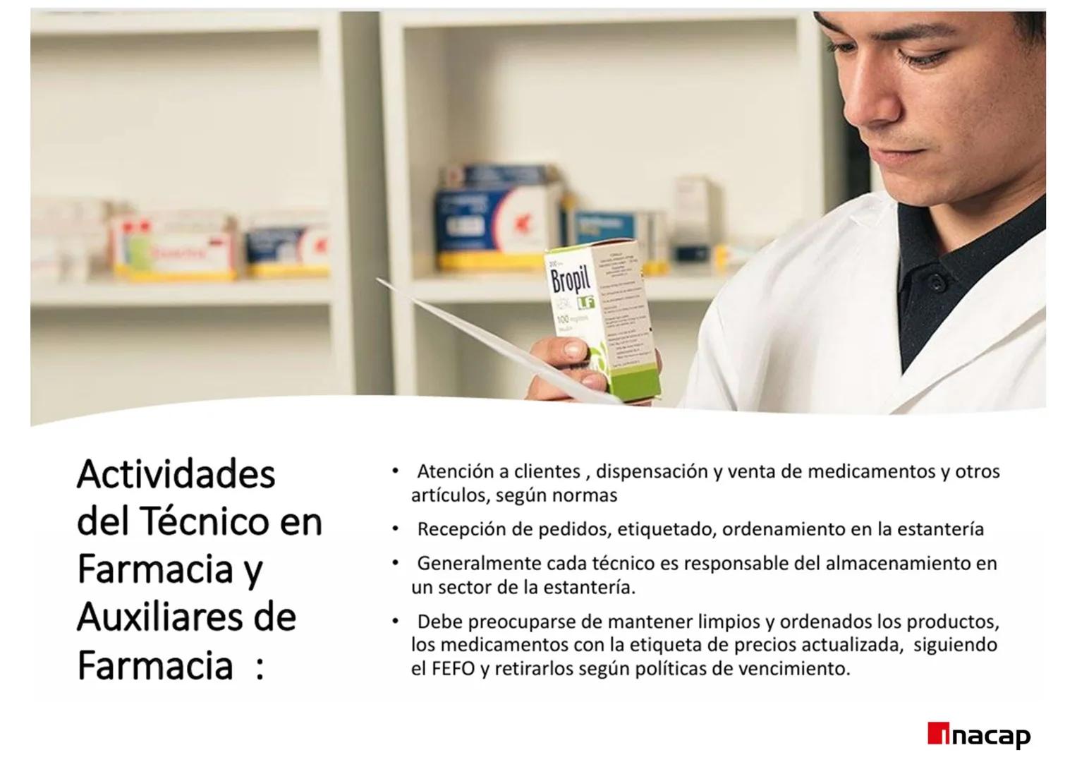 ÁREA SALUD
Inacap
ROL DEL TEF
UNIDAD 3 ROL DEL TEF
NOMBRE: Rol del TEF
CARRERA: Técnico de Nivel Superior en Farmacia
PROFESOR: Q.F. Natalia