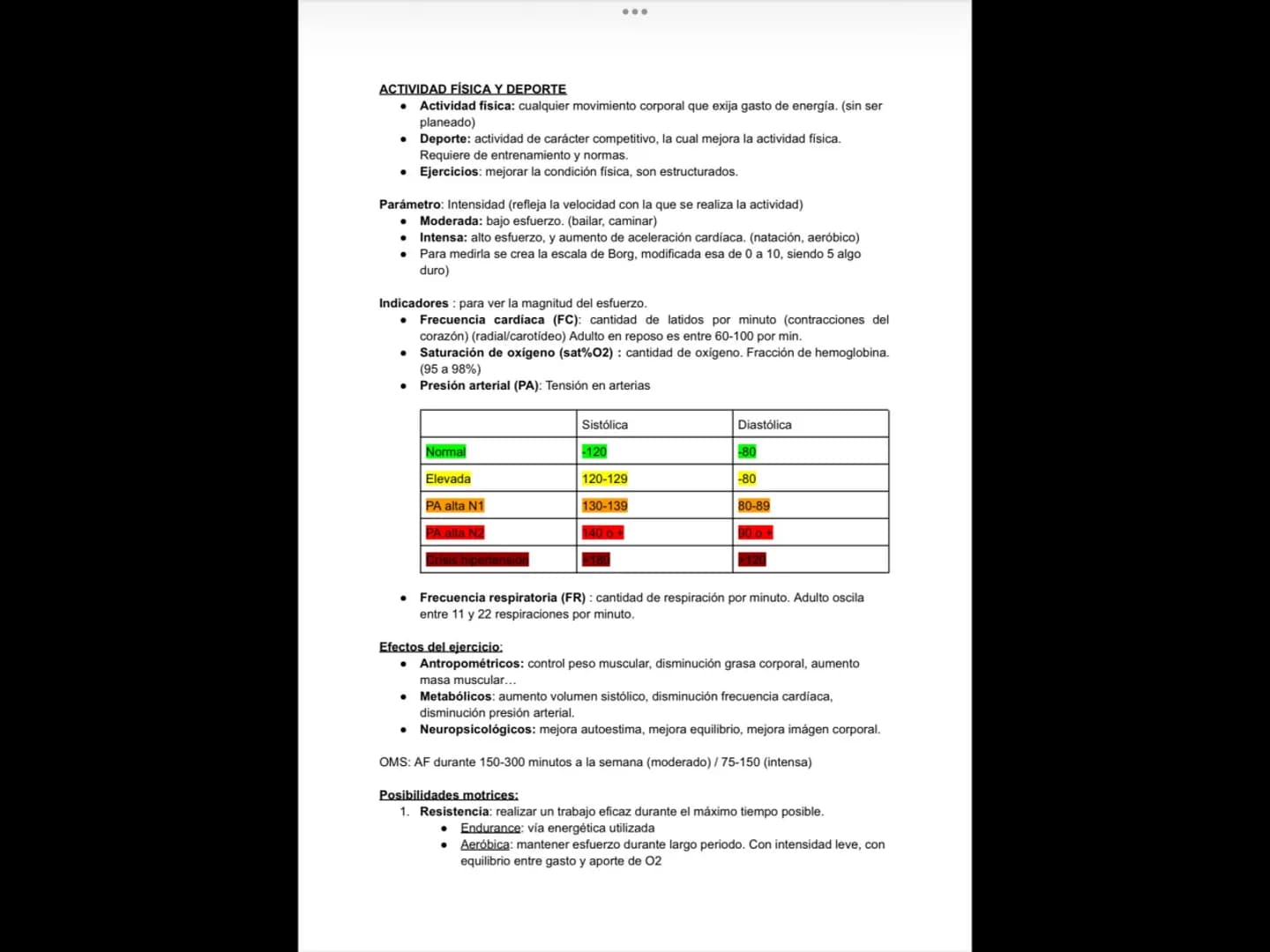 Corporalidad: es el conocimiento de nuestro propio cuerpo, sea en reposo o en
movimiento, en función de sus partes y su relación con el espa