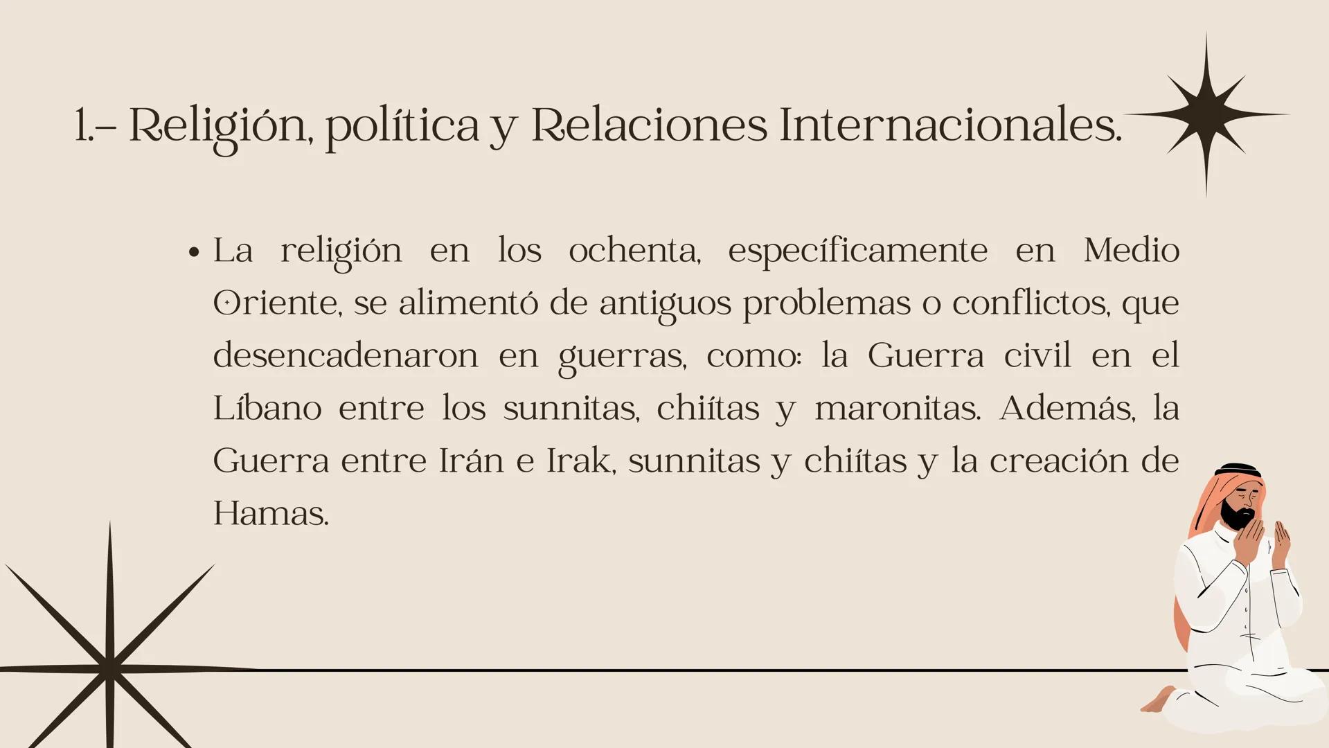 # AYUDANTÍA IV
Dalal Misleh Vilches # UNIDAD 4
Religión y Relaciones Internacionales. 1.- Religión, política y Relaciones Internacionales.