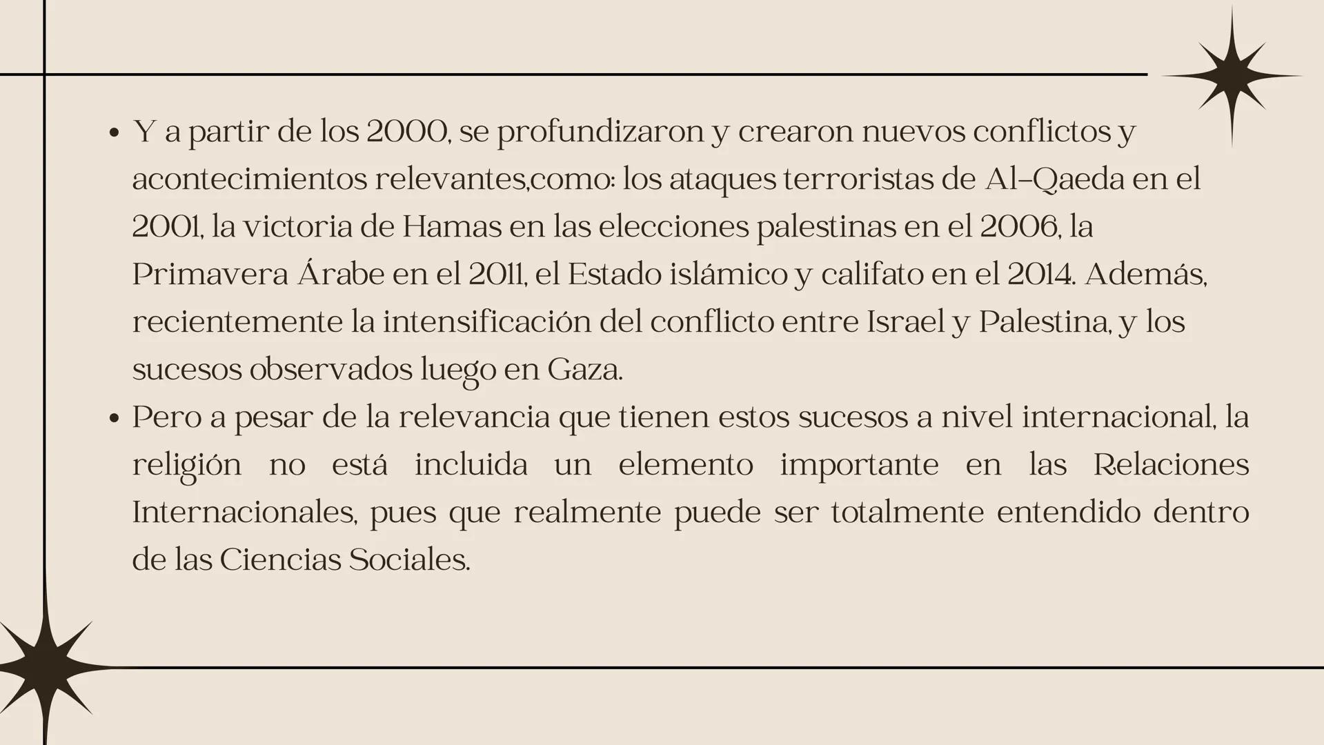# AYUDANTÍA IV
Dalal Misleh Vilches # UNIDAD 4
Religión y Relaciones Internacionales. 1.- Religión, política y Relaciones Internacionales.