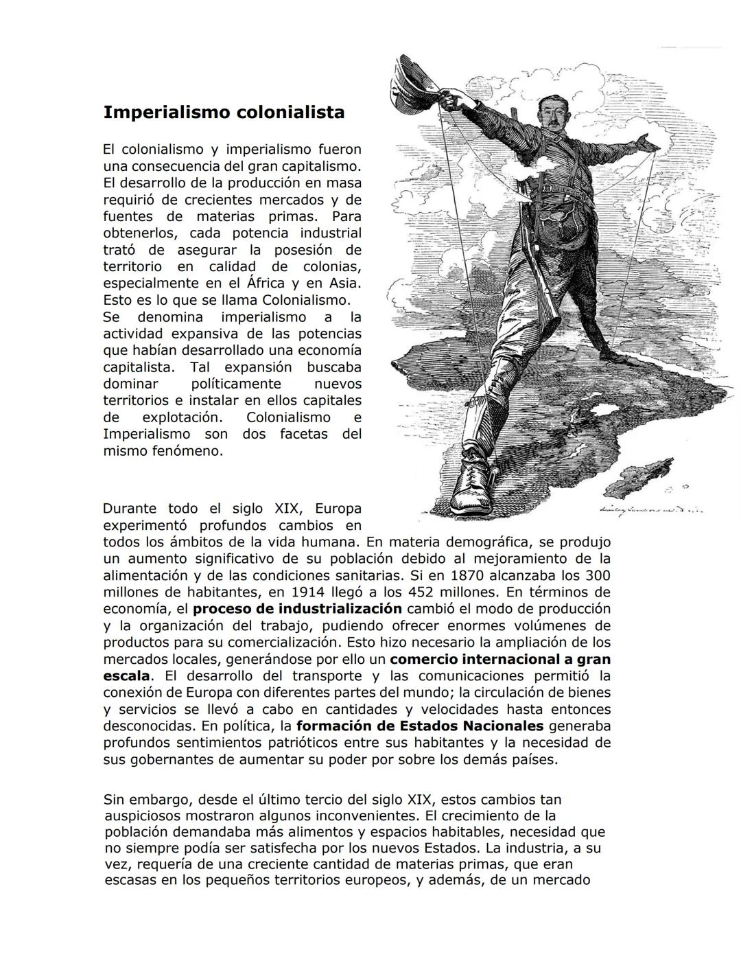 Imperialismo Colonialista explicación detallada