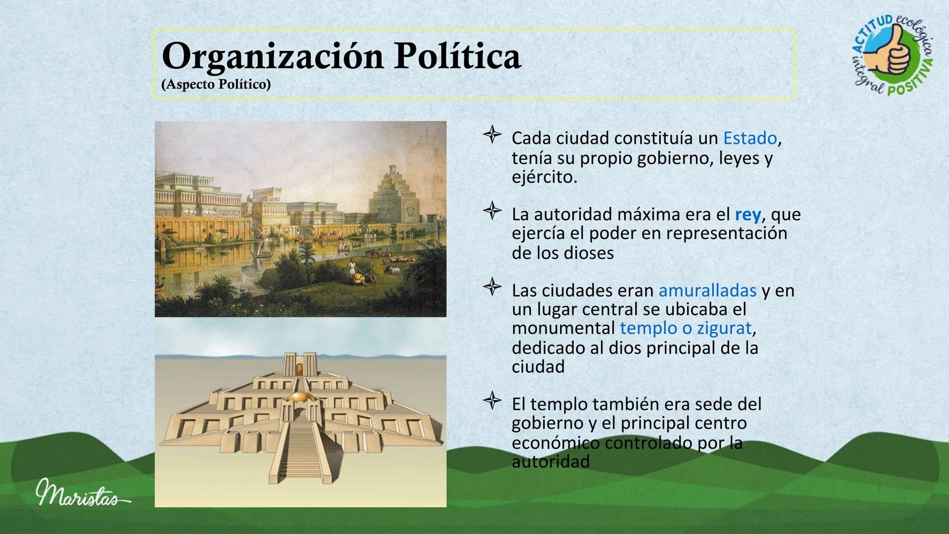 Maristas
Mesopotamia
(Lugar entre ríos)
ACTITUD ecol
Gral POSIT
ca
A
Material de Uso Educativo
Departamento de Historia •
Objetivo de Aprend