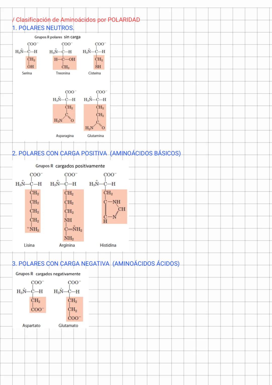 Aminoácidos y Péptidos
ESTRUCTURA
COO
GRUPO
H_{3}N^{+}-C-H
GRUPO
CARBOXILO
R
CADENA LATERAL
VARIABLE EN CADA UNO
DE LOS AMINOÁCIDOS
La caden