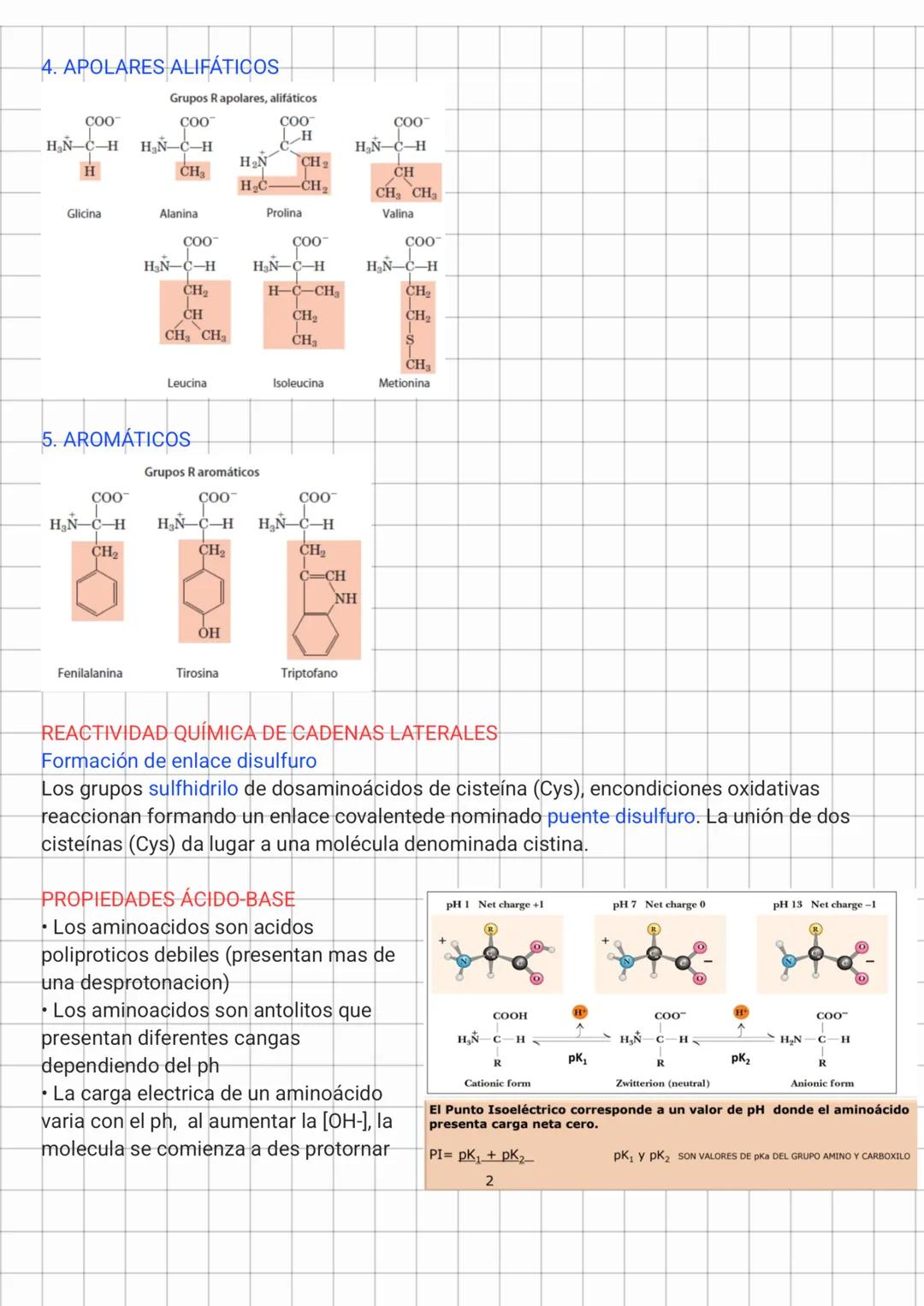 Aminoácidos y Péptidos
ESTRUCTURA
COO
GRUPO
H_{3}N^{+}-C-H
GRUPO
CARBOXILO
R
CADENA LATERAL
VARIABLE EN CADA UNO
DE LOS AMINOÁCIDOS
La caden