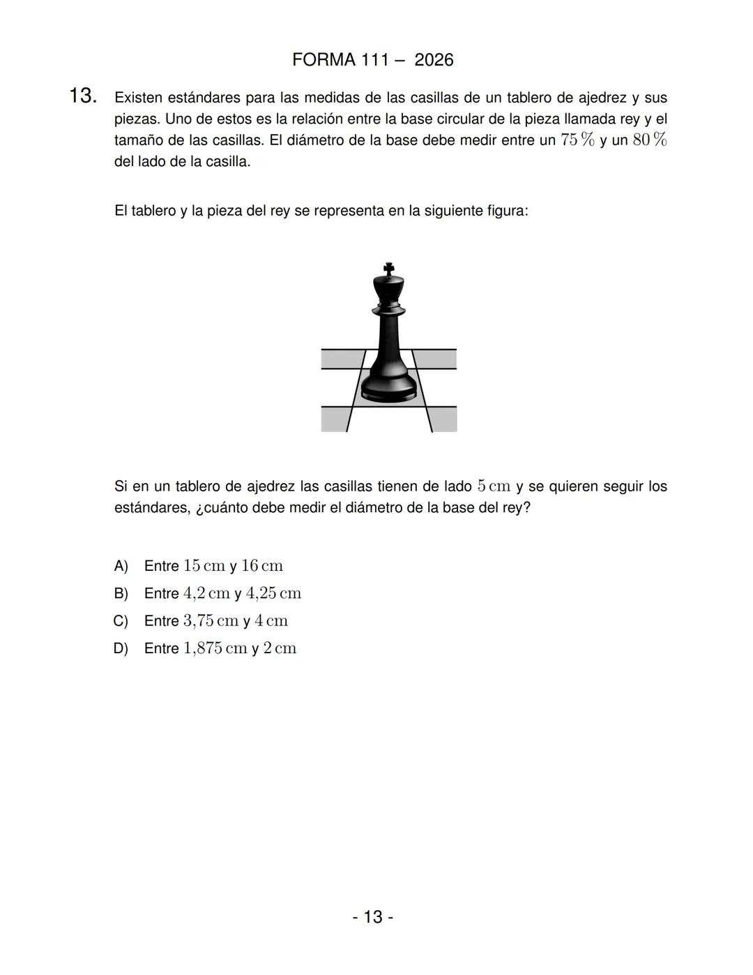 FORMA 111
Prueba de Acceso a la Educación Superior (PAES)
COMPETENCIA
MATEMÁTICA 1
Proceso de Admisión 2026 DEMRE
1. Esta prueba contiene 65