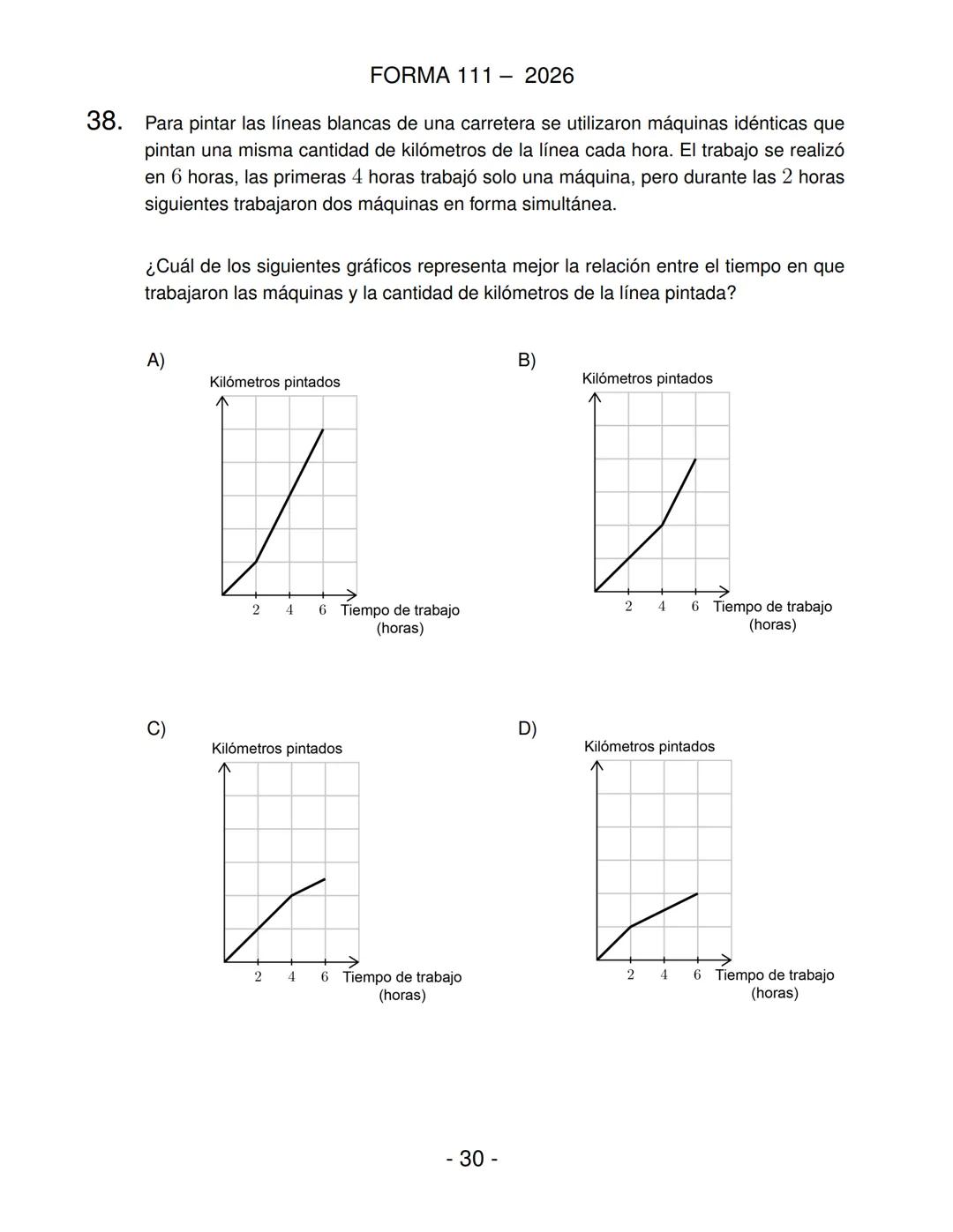 FORMA 111
Prueba de Acceso a la Educación Superior (PAES)
COMPETENCIA
MATEMÁTICA 1
Proceso de Admisión 2026 DEMRE
1. Esta prueba contiene 65